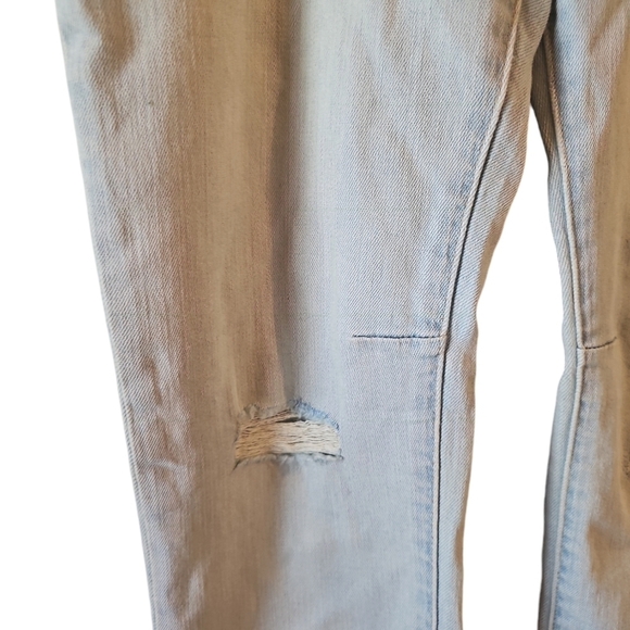 Gap destructed pull on slim jeans drawstring light wash sz XL 12 new K61 - Picture 4 of 7